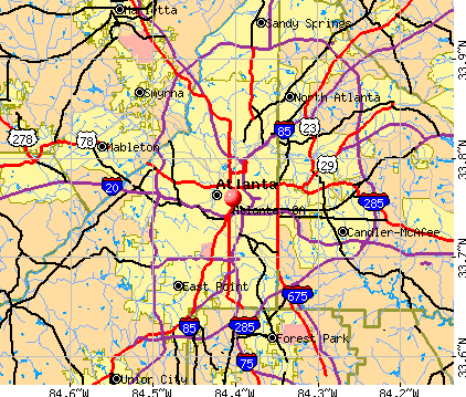 Atlanta, GA map