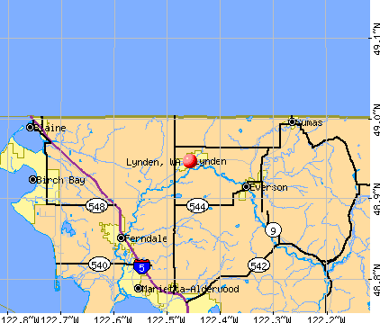 Lynden, WA map