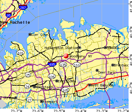Woodbury, NY map