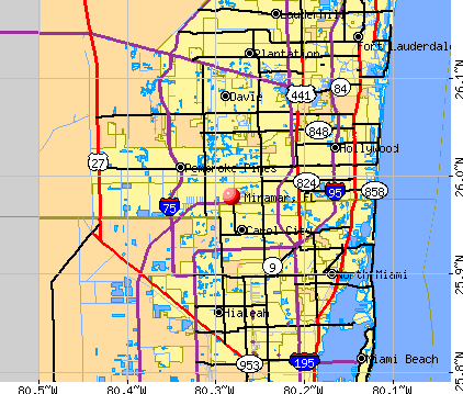Miramar, FL map