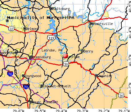 Latrobe, PA map