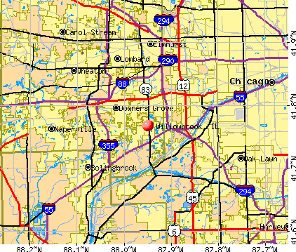 Willowbrook, IL map