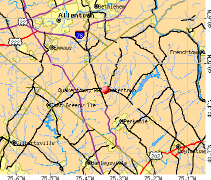 Quakertown, PA map