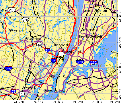 Leonia, NJ map