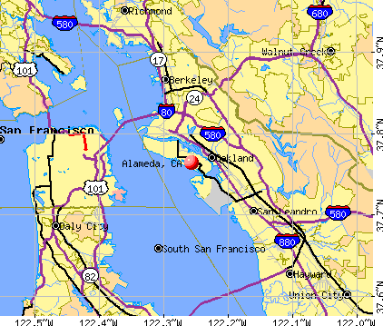 Alameda, CA map