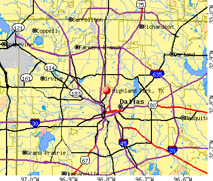 Highland Park, TX map
