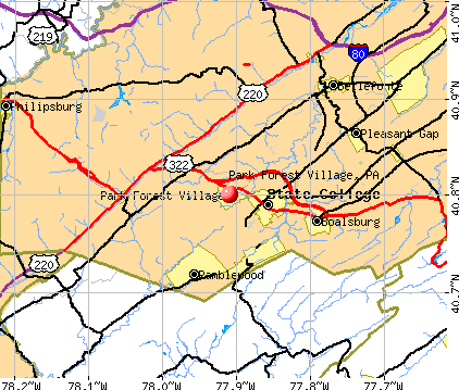 Park Forest Village, PA map