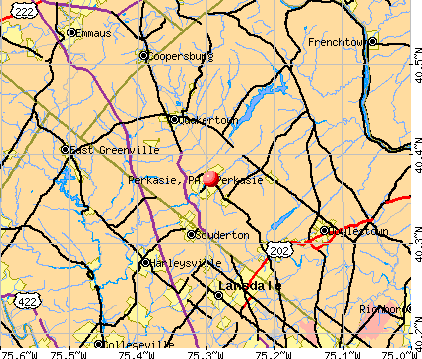 Perkasie, PA map
