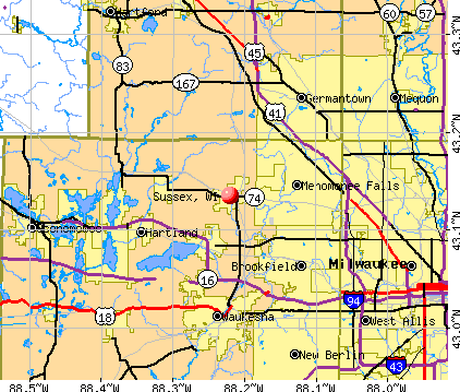 Sussex, WI map