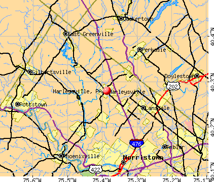 Harleysville, PA map
