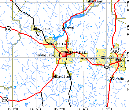 Andalusia, AL map