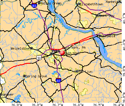 East York, PA map