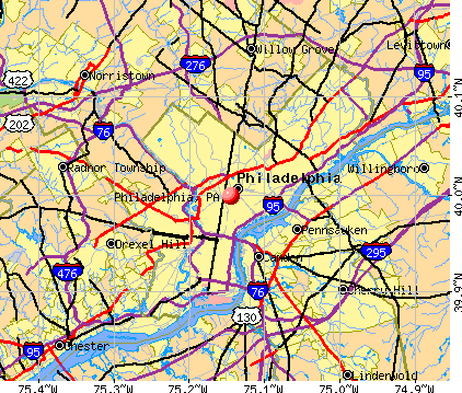 Philadelphia, PA map