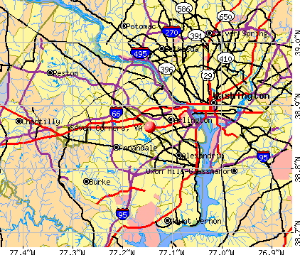 Seven Corners, VA map