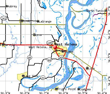 West Helena, AR map