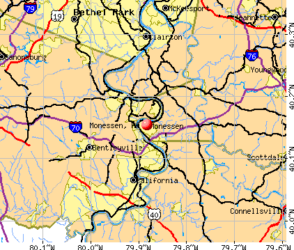 Monessen, PA map