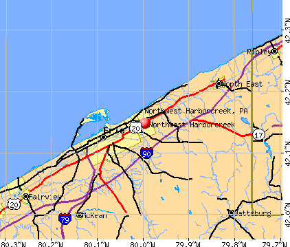 Northwest Harborcreek, PA map