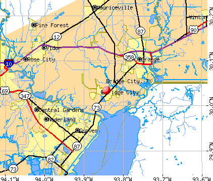Bridge City, TX map