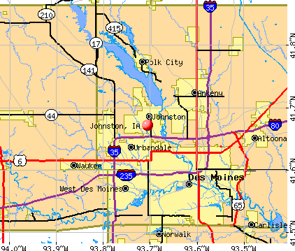 Johnston, IA map