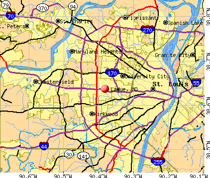 Ladue, MO map
