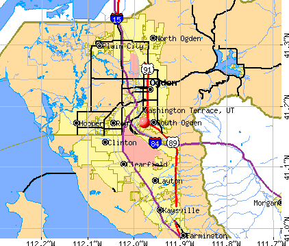 Washington Terrace, UT map