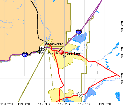 Fernley, NV map