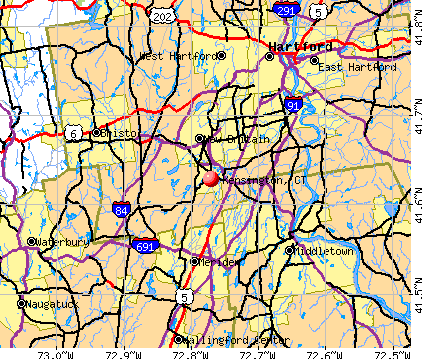 Kensington, CT map