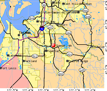 Sumner, WA map