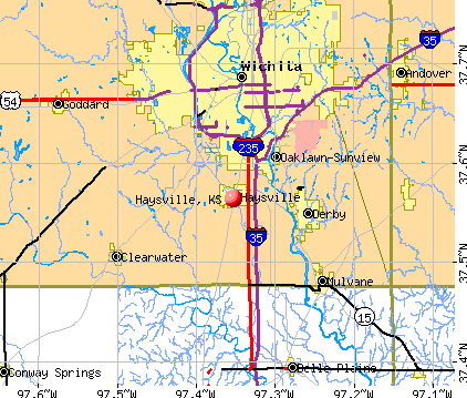 Haysville, KS map
