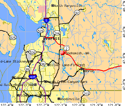 Snohomish, WA map
