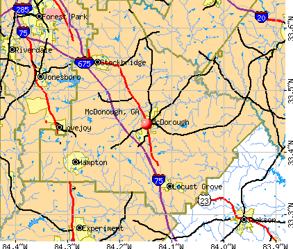 McDonough, GA map
