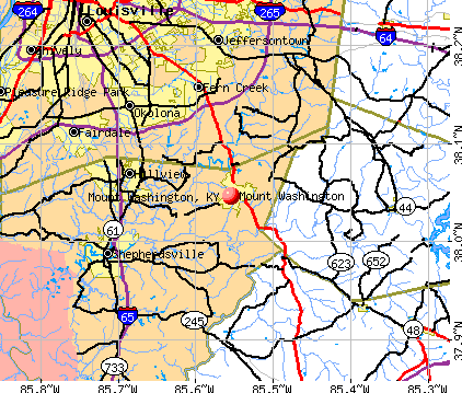 Mount Washington, KY map