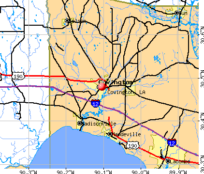 Covington, LA map