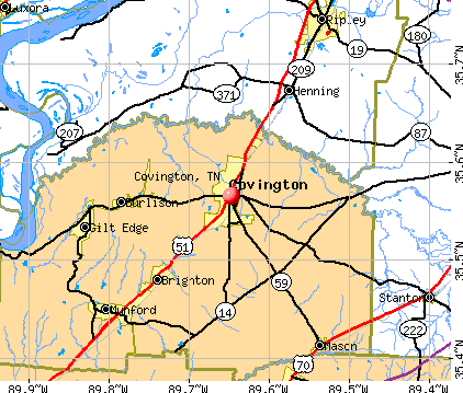 Covington, TN map