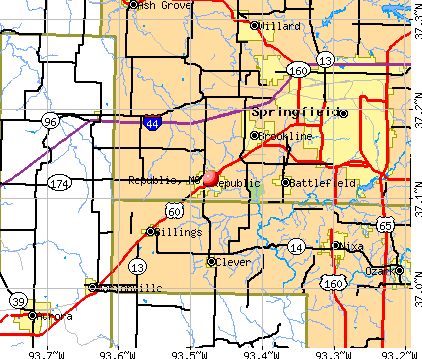 Republic, MO map