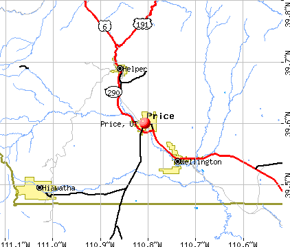 Price, UT map