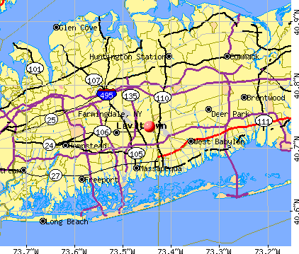 Farmingdale, NY map
