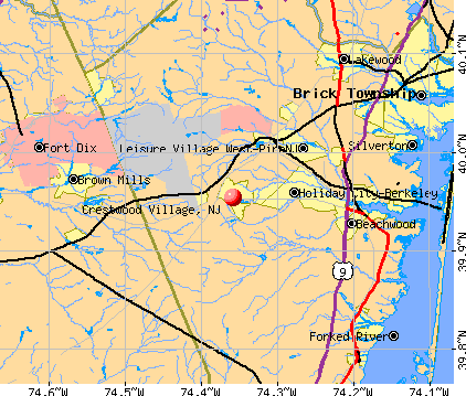 Crestwood Village, NJ map