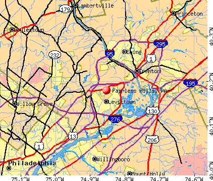 Fairless Hills, PA map