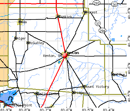 Kenton, OH map