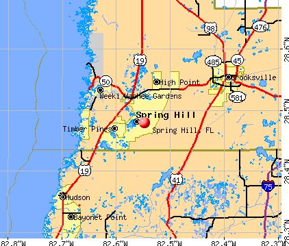 Spring Hill, FL map