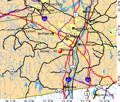 Delmar, NY map