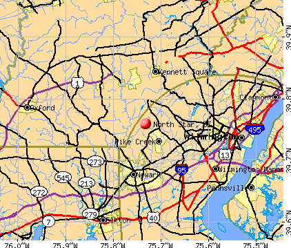 North Star, DE map