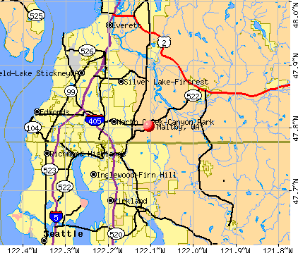 Maltby, WA map