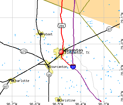 Pleasanton, TX map
