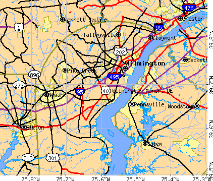 Wilmington Manor, DE map