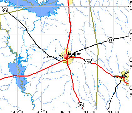 Jasper, TX map