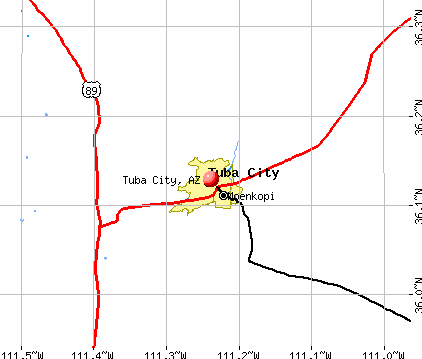 Tuba City, AZ map