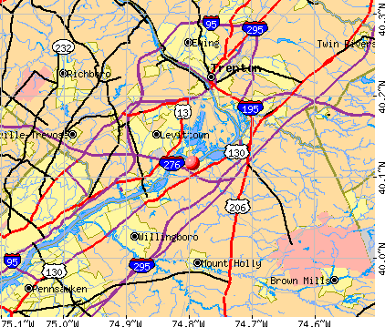 Florence-Roebling, NJ map