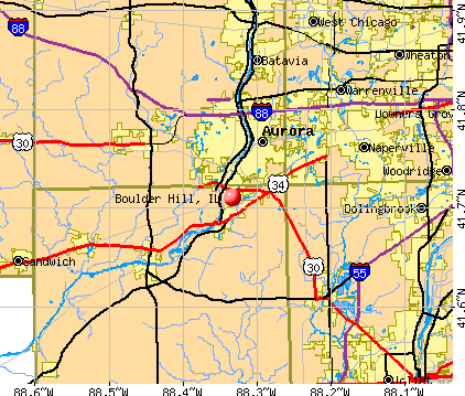 Boulder Hill, IL map